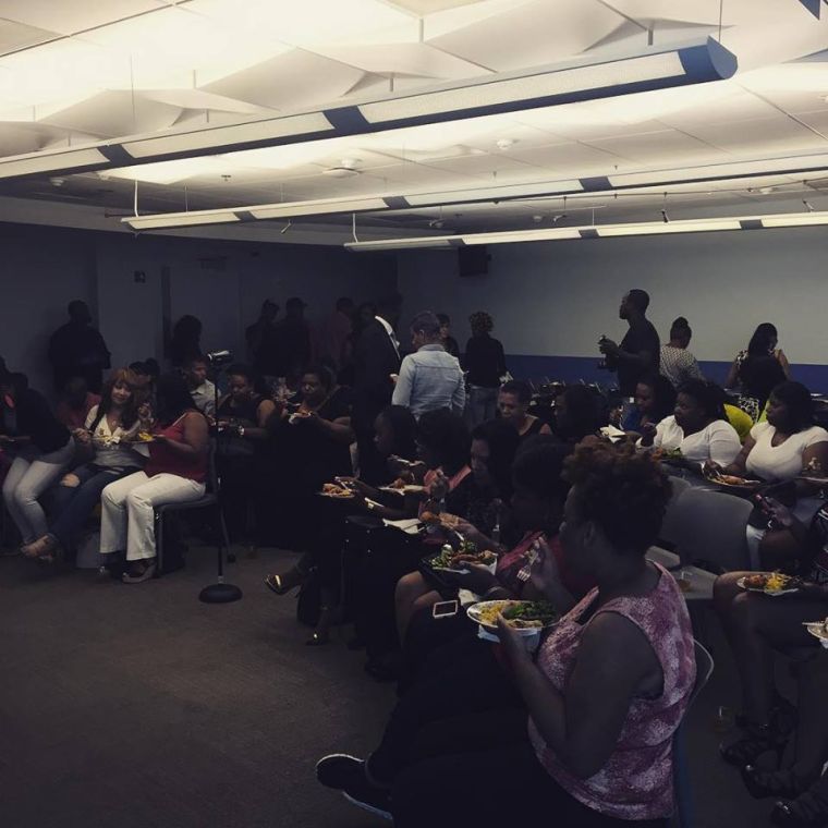 Listeners at the station