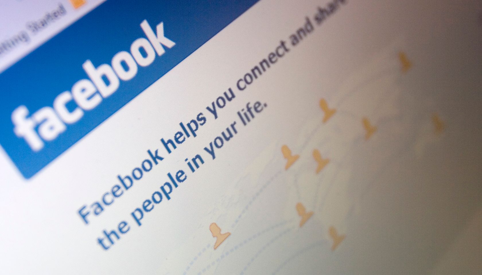 Illustrative image of the Facebook website.