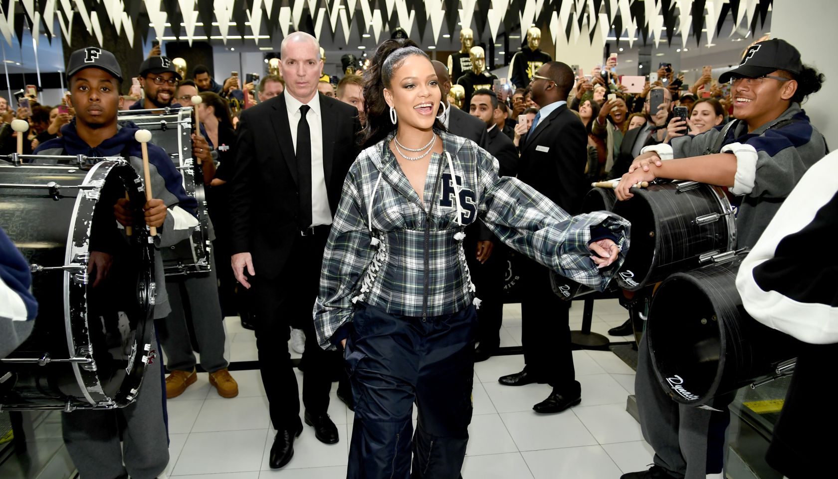 Rihanna Hosts Pep Rally To Celebrate Launch Of The AW17 FENTY PUMA By Rihanna Collection At Bloomingdales On 59th Street