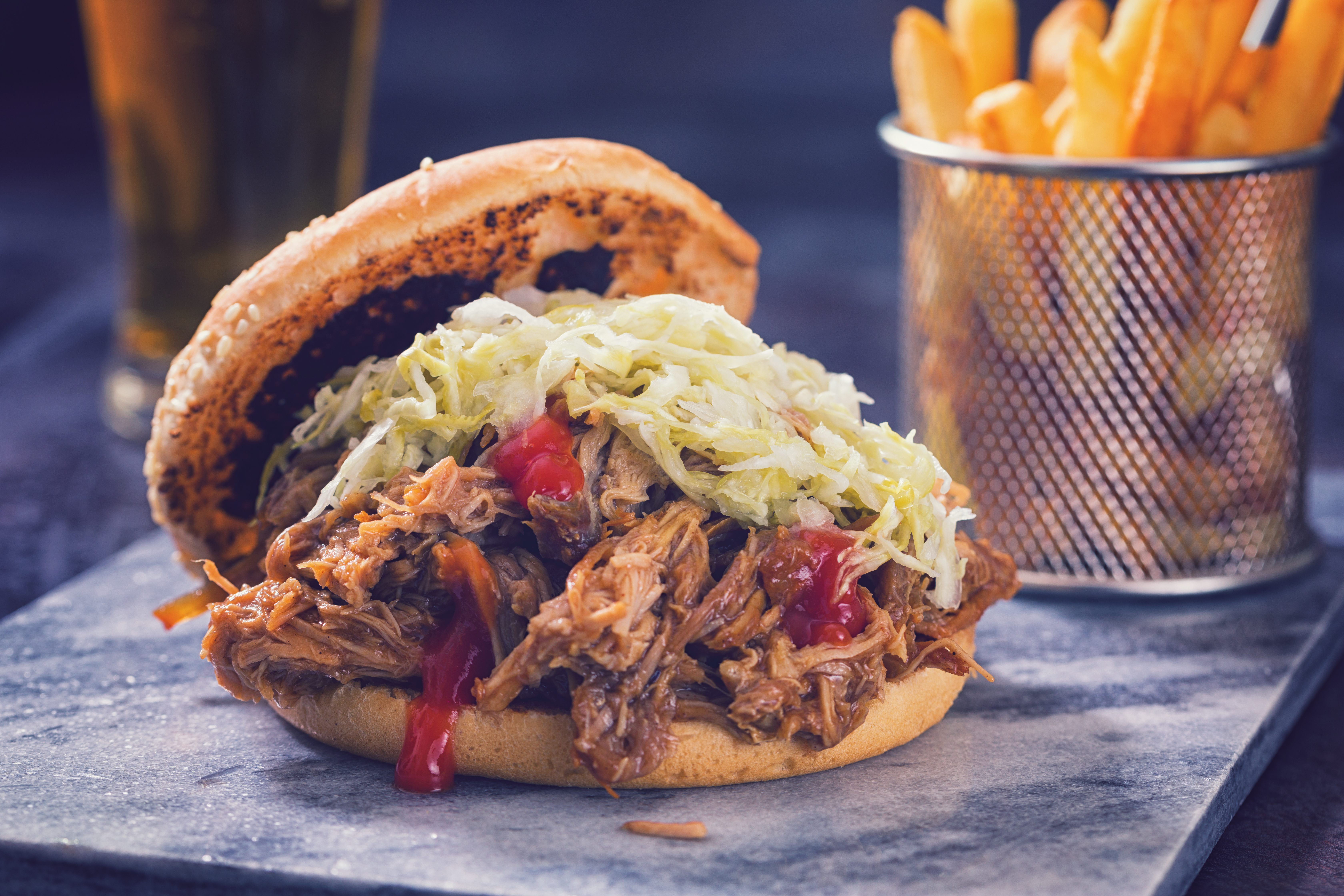 Homemade Pulled Pork Sandwich