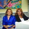Cathy Hughes and Aretha Franklin