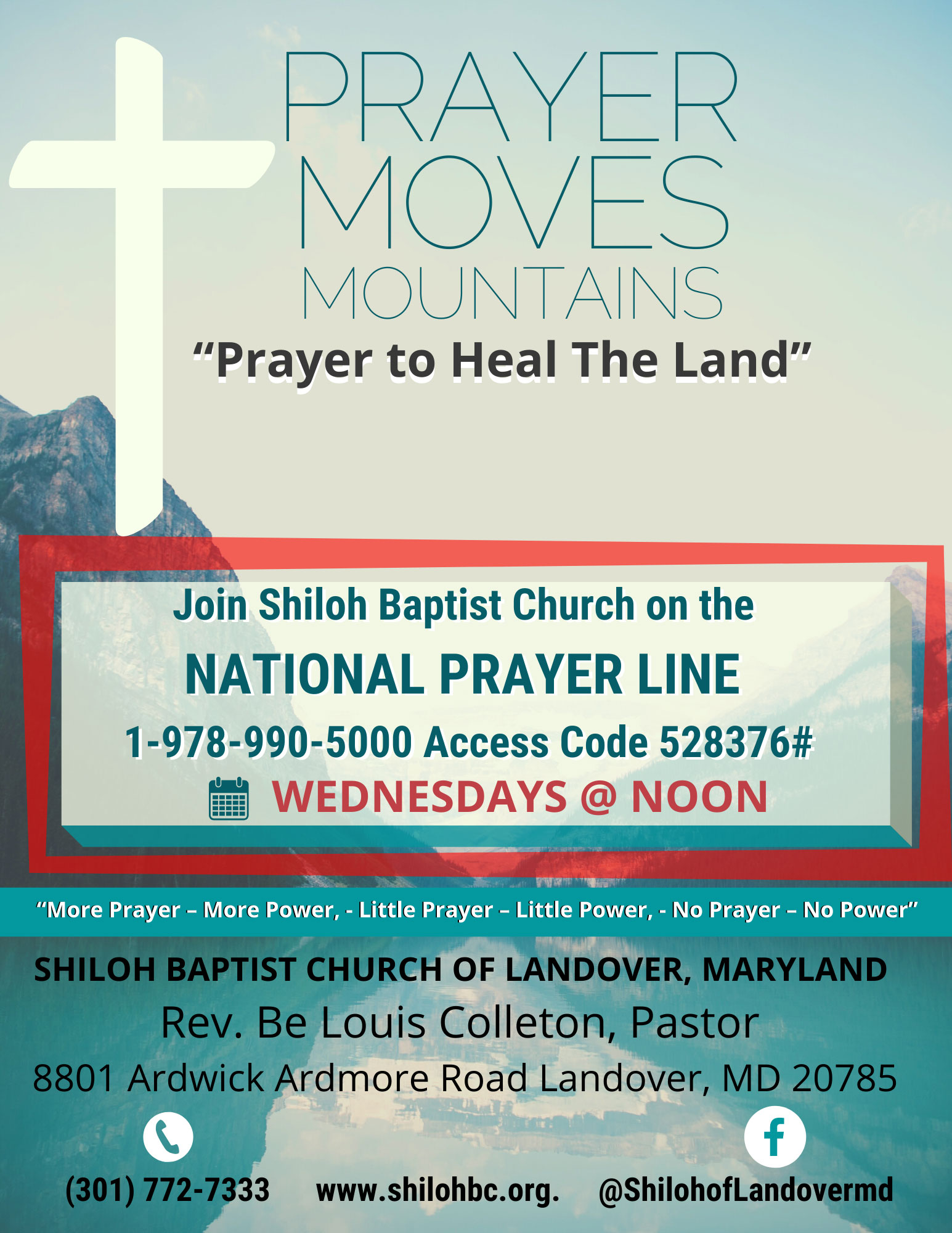 National Prayer Line - Shiloh Baptist Church of Landover