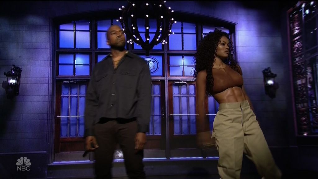 Adam Driver with musical guest Kayne West hosts the 44th season episode 1 NBC's 'Saturday Night Live'