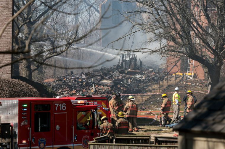 Emergency Crews Respond To Explosion At Silver Spring Apartment Complex