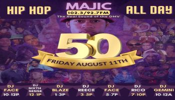 Happy 50th Birthday Hip Hop Mixv Show - Majic 102.3/92.7