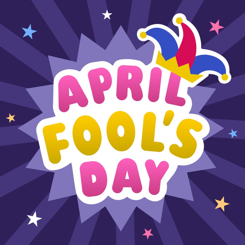 April fool's day background flat design