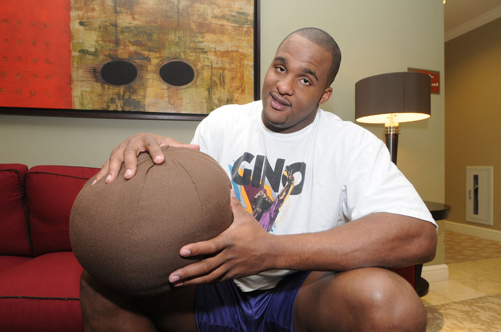 (050808 Waltham, MA) Celtics rookie Glen' Big Baby' Davis is a guy who takes care of his finger nails. See Jill Radsken story Thursday, May 08, 2008. Staff photo by Ted Fitzgerald