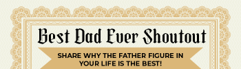Best Dad Ever Shoutout Graphic with Prize